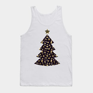 Merry Christmas Leopard Tree Emoji  X-mas Holiday Tank Top